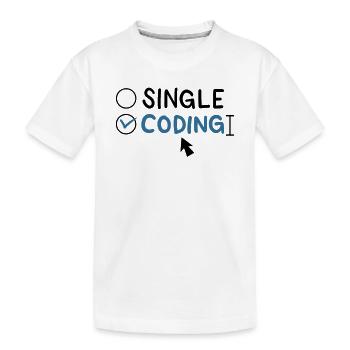 Programmierung Single Coding Software Engineer - Kinder Premium Bio T-Shirt - Weiß - Vorne