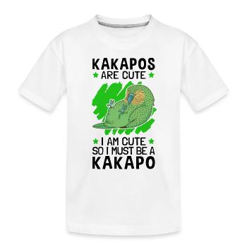 I am a Kakapo flightless parrot - Kids' Premium Organic T-Shirt - white - Front