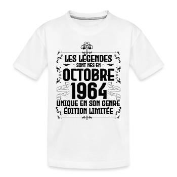 Legends Shirt - Légendes sont nés en 1964 - T-shirt bio Premium Enfant - blanc - Devant