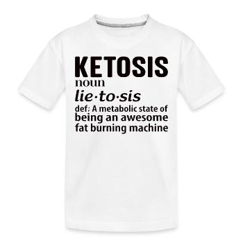 LCHF Je suis en cétose régime cétogène - T-shirt bio Premium Enfant - blanc - Devant