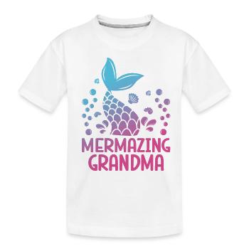 Incroyable histoire de grand-mère fantastique sirène - T-shirt bio Premium Enfant - blanc - Devant