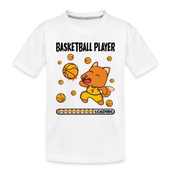 Basketball Player Loading Basketballer Fox Playing - Kids' Premium Organic T-Shirt - white - Front