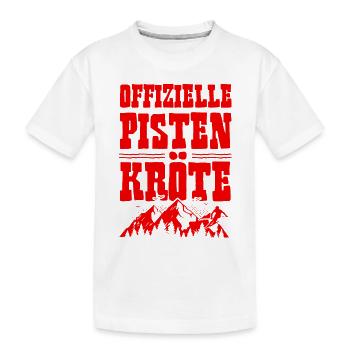 Offizielle Pisten Kröte - Kinder Premium Bio T-Shirt - Weiß - Vorne