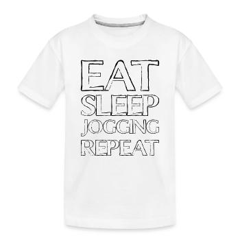 Nourriture Sommeil Jogging - T-shirt bio Premium Enfant - blanc - Devant