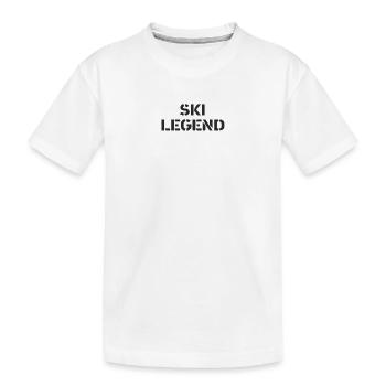 Ski - Ski Legend - Kinder Premium Bio T-Shirt - Weiß - Vorne