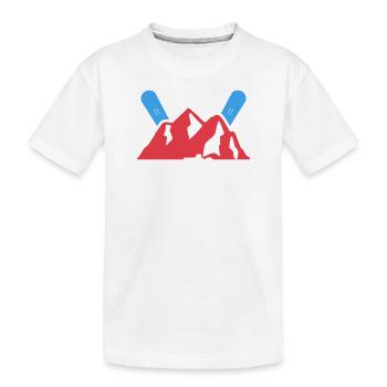 Les filles qui font du snowboard sont badass - T-shirt bio Premium Enfant - blanc - Devant