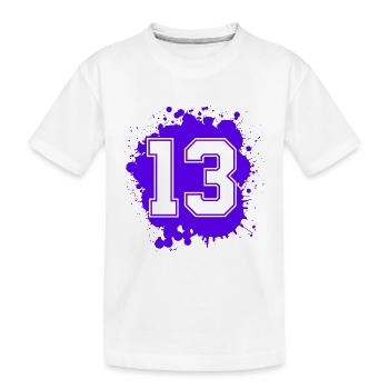 13 Nombre d’objets blob - T-shirt bio Premium Enfant - blanc - Devant