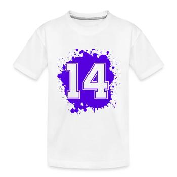 14 Nombre d’objets blob - T-shirt bio Premium Enfant - blanc - Devant