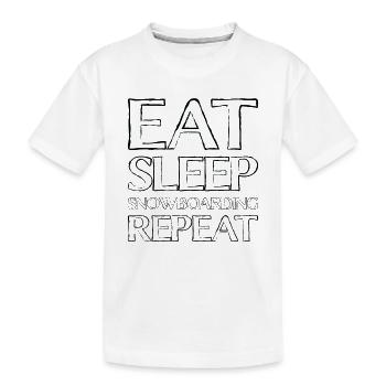 Manger du snowboard - T-shirt bio Premium Enfant - blanc - Devant
