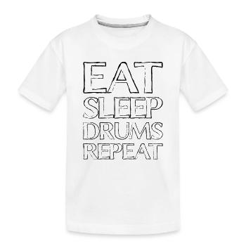 Manger des tambours endormis - T-shirt bio Premium Enfant - blanc - Devant