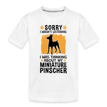 Pinscher a pensé à pinscher nain - T-shirt bio Premium Enfant - blanc - Devant