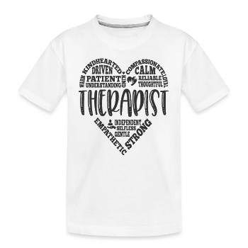 Therapeut Herzzitate - Kinder Premium Bio T-Shirt - Weiß - Vorne