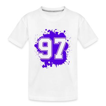 97 Nombre d’objets blob - T-shirt bio Premium Enfant - blanc - Devant