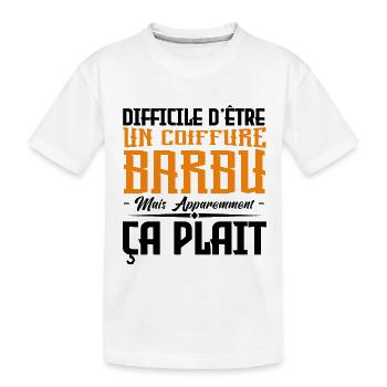 coiffure barbu, citations barbe, cadeau coiffure - T-shirt bio Premium Enfant - blanc - Devant