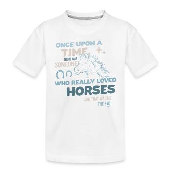 J’adore les chevaux - T-shirt bio Premium Enfant - blanc - Devant
