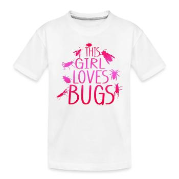 Insekten Mädchen - Kinder Premium Bio T-Shirt - Weiß - Vorne
