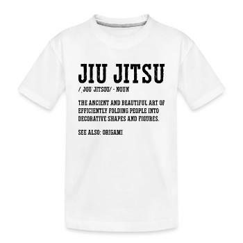 Jiu Jitsu Combat Sports Fight Fighting Fighter - Kinder Premium Bio T-Shirt - Weiß - Vorne
