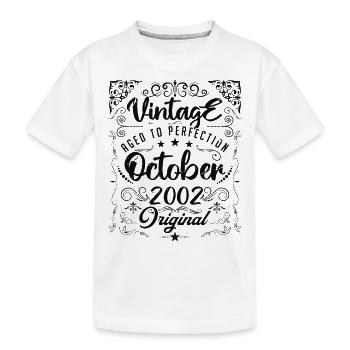 Vintage BORN IN OCTOBER 2002 - anniversary gift. - T-shirt bio Premium Enfant - blanc - Devant