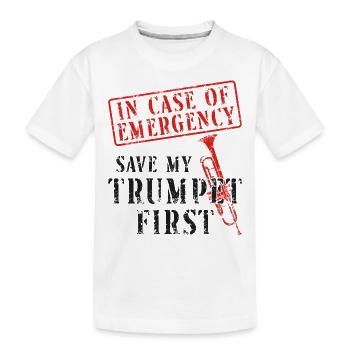 Trompettiste Vintage en cas de - T-shirt bio Premium Enfant - blanc - Devant
