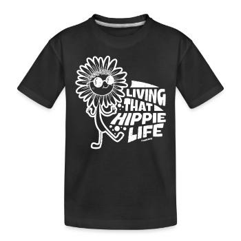 Garden Sunflower Hippie Plants Funny - Kids' Premium Organic T-Shirt - black - Front