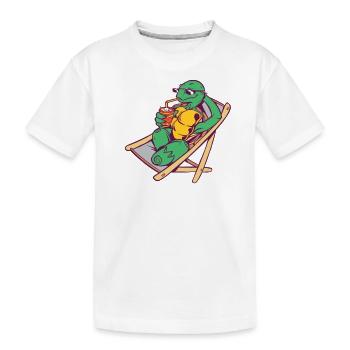 Klimawandel Artenschutz Schildkröte Meer - Kinder Premium Bio T-Shirt - Weiß - Vorne