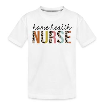 Accueil-Santé Infirmière Leopard Print Infirmière autorisée - T-shirt bio Premium Enfant - blanc - Devant