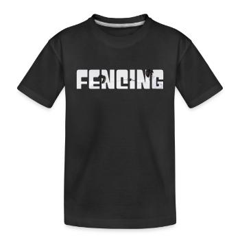 Fencing - Kids' Premium Organic T-Shirt - black - Front