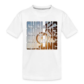 Fahrrad fahren - Kinder Premium Bio T-Shirt - Weiß - Vorne