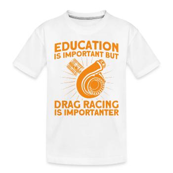 Autorennen Drag Racer Rennwagen Geschenk - Kinder Premium Bio T-Shirt - Weiß - Vorne