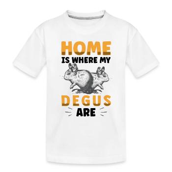 Degu is my home rodent puff rat - Kids' Premium Organic T-Shirt - white - Front