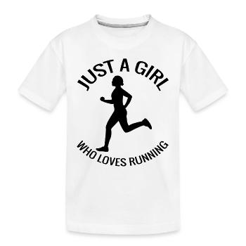 Jogger fit cardio training course jogging - T-shirt bio Premium Enfant - blanc - Devant