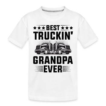 Truck driver Truck driver Grandpa - Truck driver Pensioner - Kids' Premium Organic T-Shirt - white - Front