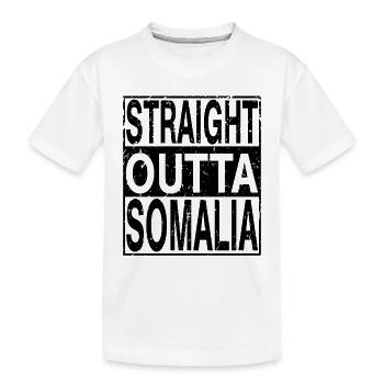 Somalia Straight outta Somalia - Kinder Premium Bio T-Shirt - Weiß - Vorne