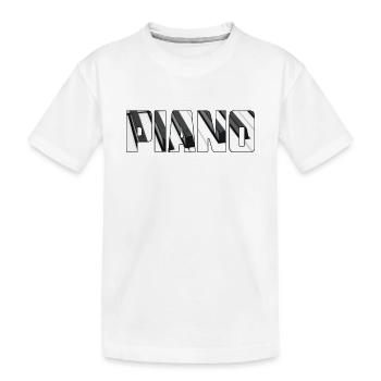Piano - T-shirt bio Premium Enfant - blanc - Devant