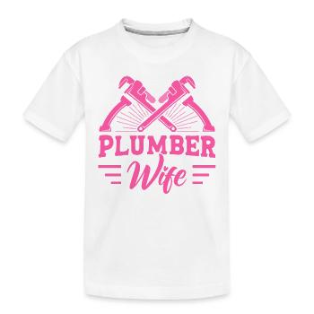 Plombier Plombiers Cadeaux - T-shirt bio Premium Enfant - blanc - Devant
