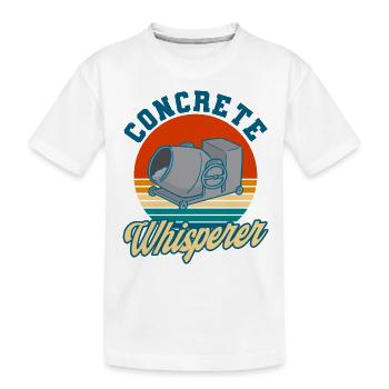 Bétonière Béton Bâtisseur en béton armé Travailleur de la construction cadeau - T-shirt bio Premium Enfant - blanc - Devant
