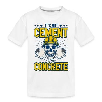 Travailleurs de la construction Constructeurs de béton Cadeau de bétonnière - T-shirt bio Premium Enfant - blanc - Devant