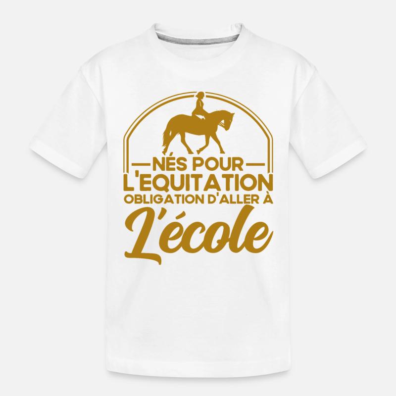Cadeau de cavalier de cheval - T-shirt bio Premium Enfant - blanc