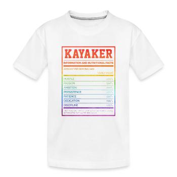 Kayaker Information And Nutritional Facts Canoe Ka - Kinder Premium Bio T-Shirt - Weiß - Vorne