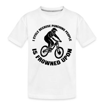 Vélo Vélo Tour à vélo Vélo VTT - T-shirt bio Premium Enfant - blanc - Devant