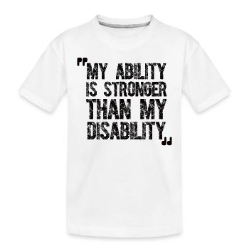Handicap Handicap Fauteuil roulant Paraplégie Forte - T-shirt bio Premium Enfant - blanc - Devant