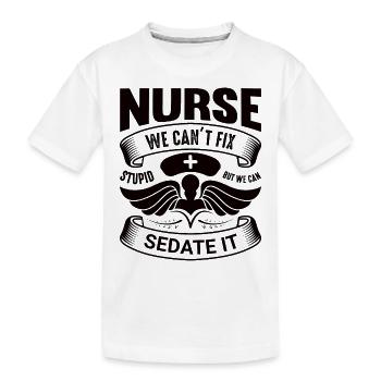 Arzthelferin Krankenpflegerin Arztpraxis Nadel - Kinder Premium Bio T-Shirt - Weiß - Vorne