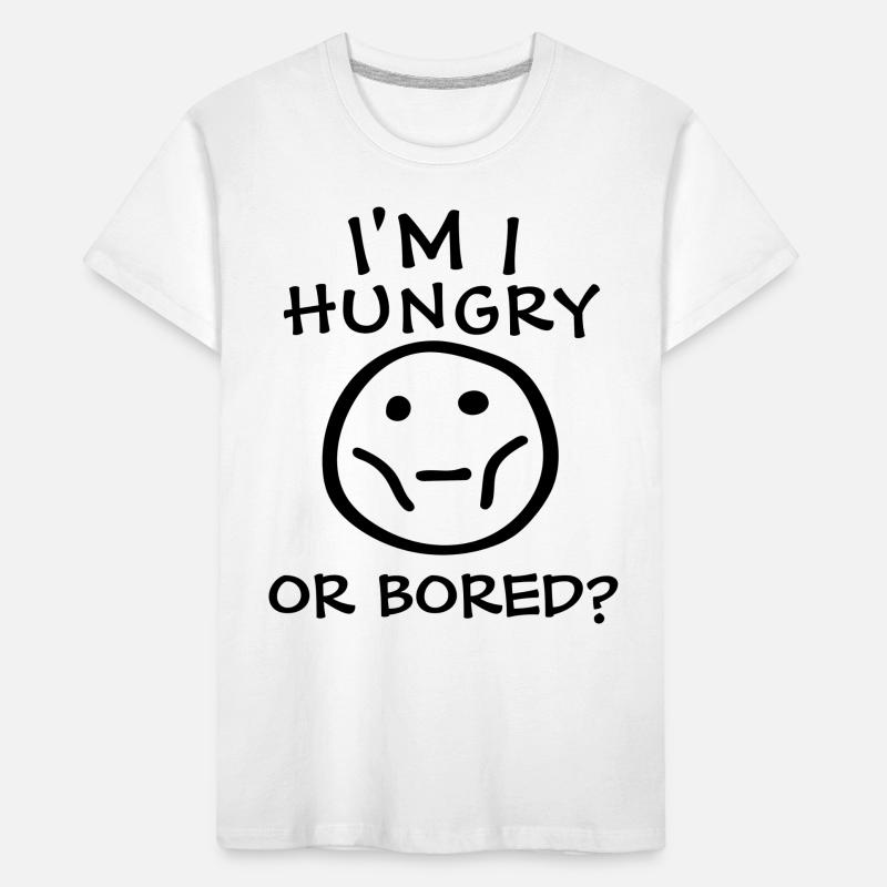 Bin ich hungrig oder gelangweilt Kinder Premium Bio T-Shirt
