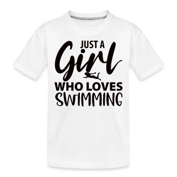 Swimmer Swimming Pool Swimming Sport Swimming - Kids' Premium Organic T-Shirt - white - Front