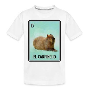El Carpincho Mexikanische Capybara Karten Lustiges Nagetier - Kinder Premium Bio T-Shirt - Weiß - Vorne