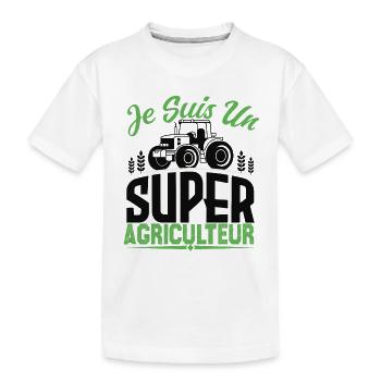 Je suis un super agriculteur. Cadeau agriculteur. - T-shirt bio Premium Enfant - blanc - Devant