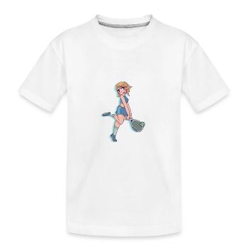 Facilement distrait par le tennis - T-shirt bio Premium Enfant - blanc - Devant