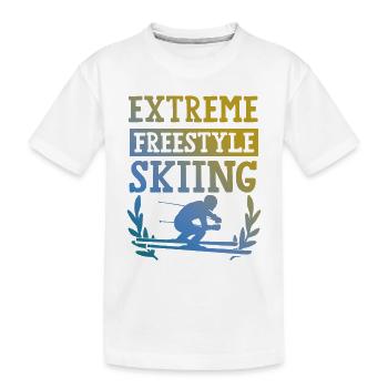 freestyle ski - Kinder Premium Bio T-Shirt - Weiß - Vorne