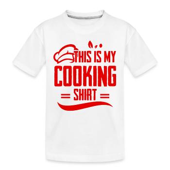 Chemise de cuisine - T-shirt bio Premium Enfant - blanc - Devant