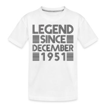 Legenden Geburtstag Dezember 1951 geboren Geschenk - Kinder Premium Bio T-Shirt - Weiß - Vorne